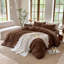 Ensemble de housse de couette rayé 100% coton délavé DONEUS-113054928-120141891