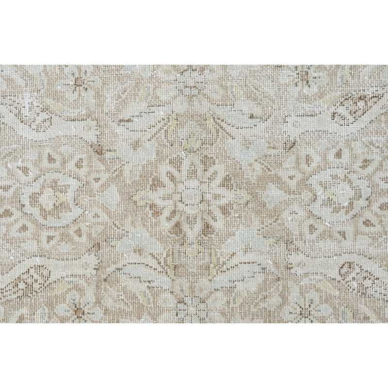 High-Quality Hand-Knotted Silver And Camel Area Rug