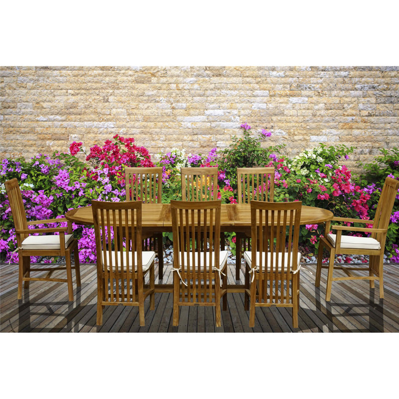 Dacia Outdoor Oval Teak Dining Table