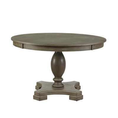Table de salle à manger en chêne gris - et forme ronde élégante 48 po x 30 po, 90 lb, peut supporter un poids de 100 lb Matériaux de finition 46,69 po 30,02 po, 89,8 lb, limite de 100,00 lb