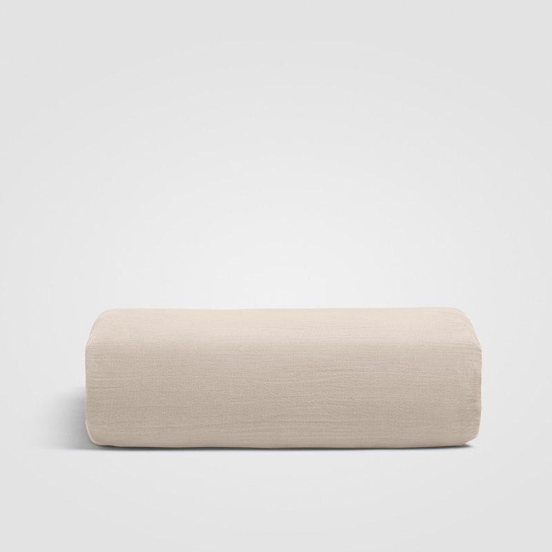 Calm Crinkled Comfort Fitted Sheet (Morning Fog), Full/Double Fitted Sheet