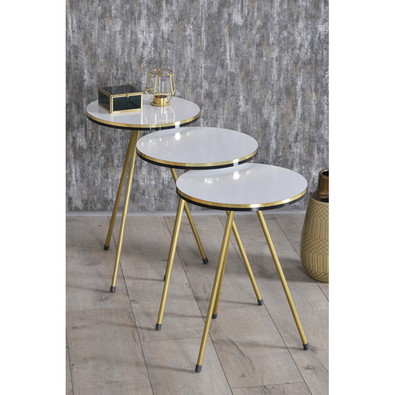 Onalaska Nesting Tables, White