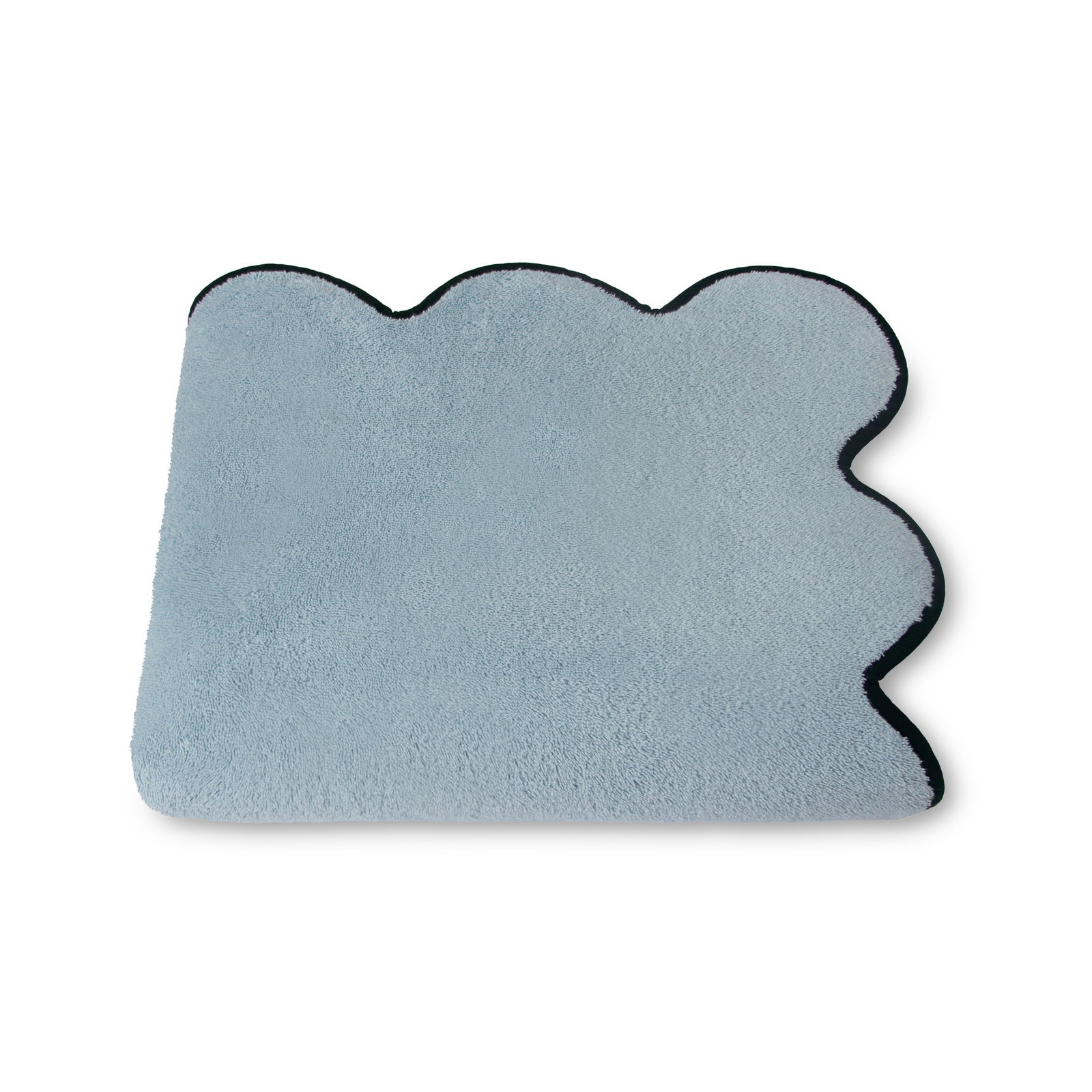 Lowney Scalloped Cotton Hand Towel, Blue, Hand Towel
