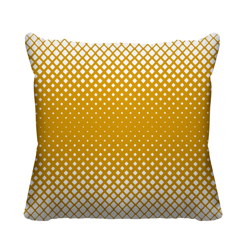 Housse et insert de coussin extérieur carré Wright, 15 po x 15 po, Moutarde, Carré
