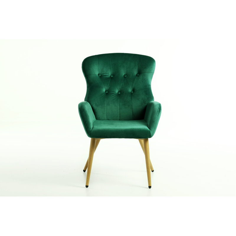Fauteuil d'appoint à oreilles Jennevieve, Vert
