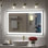 Miroir de salle de bain / de meuble-lavabo avec cadre en verre trempé à DEL certifié Aevar UL avec garantie de 3 ans