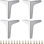 Pattes de meuble triangulaires modernes en métal de 6 pouces, pieds de remplacement robustes pour canapé, meuble télé, armoire, commode et meuble-lavabo, ensemble de 4 avec trousse d'installation facile