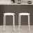 10 Pack Stacking Backless Stools Set with Metal Frame-88365142