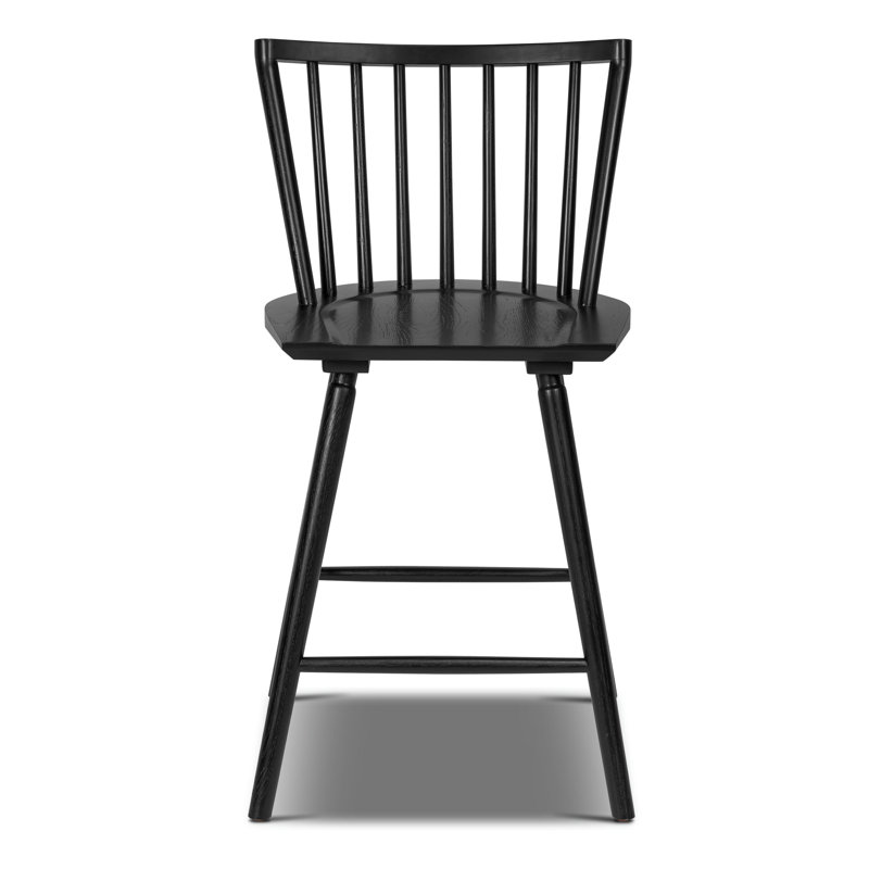 Talia 24" Solid Wood Counter Stool In Black