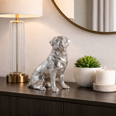 Figurine moderne en métal pour chien - Décoration de salon