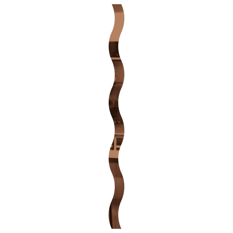 Ensemble de panneau mural décoratif à lattes en acrylique réglable Brazos (paquet de 22), Bronze, H 47 po x l 3,25 po