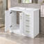 Meuble-lavabo de 91 cm avec lavabo en céramique et meuble de rangement autoportant