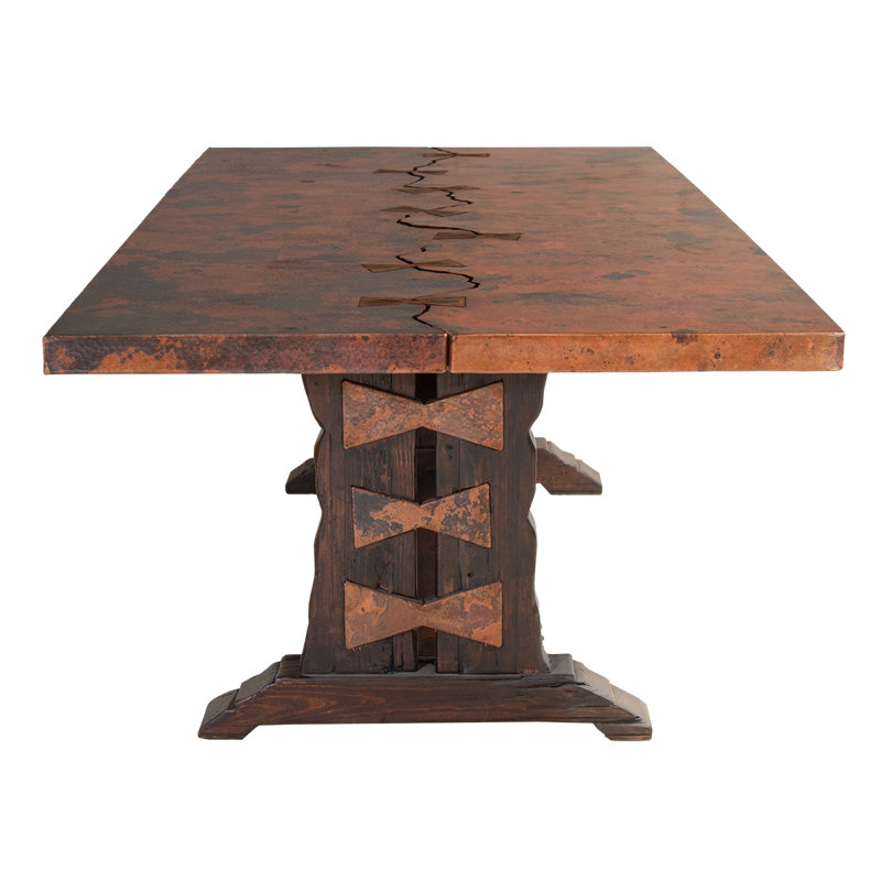 Volcanic Vein Copper Top Dining Table