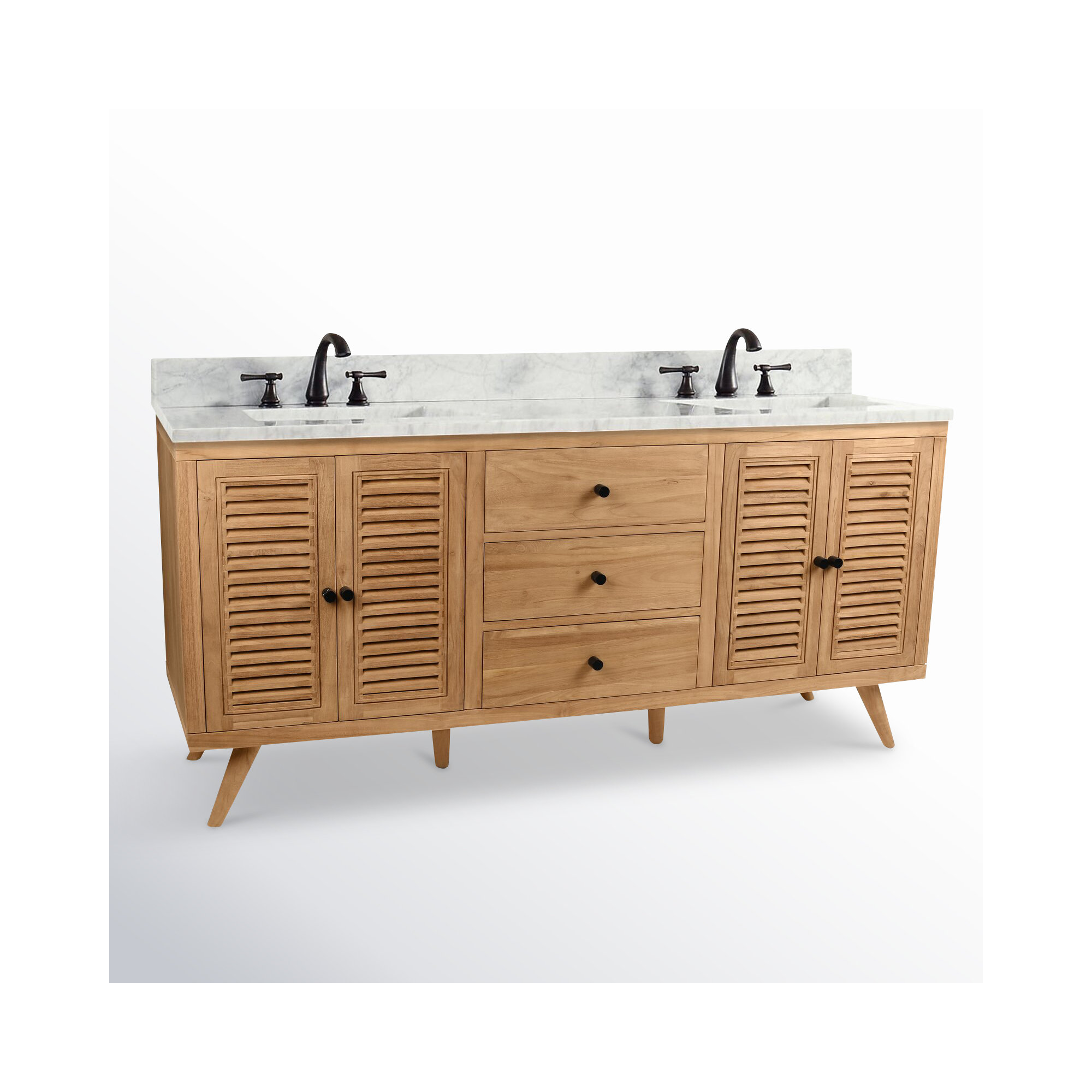 Harper 73" W x 22" D x 35" H Double Bathroom Vanity Set