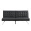 Canapé-lit futon polyvalent avec pieds en acier inoxydable et structure en bois robuste