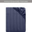 Soft & Cozy 40cm Extra Deep Pocket Microfiber Striped Fitted Sheet-119207608-119207612