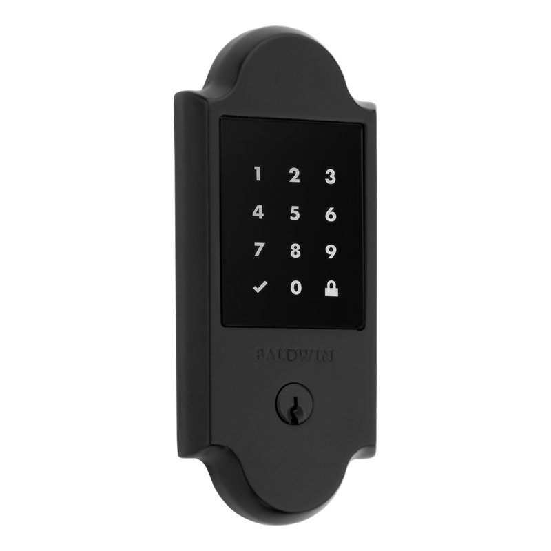 Baldwin Boulder Smart Electronic Single Cylinder Deadbolt, Satin Black