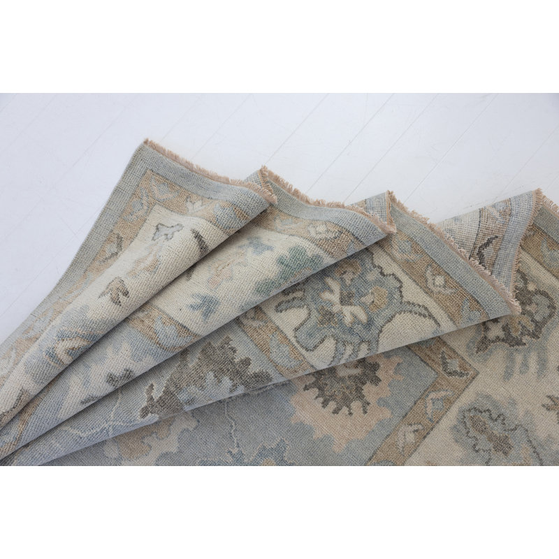 Hand Knotted Wool Geometric Shapes Area Rug, Rectangle 12' x 15'