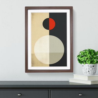 Minimalist Geometric No.3 - Single Picture Frame Print on Wood