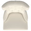 Chaise de salle à manger Crisha, recouverte de tissu, couleur crème et noire-297411073-289837359