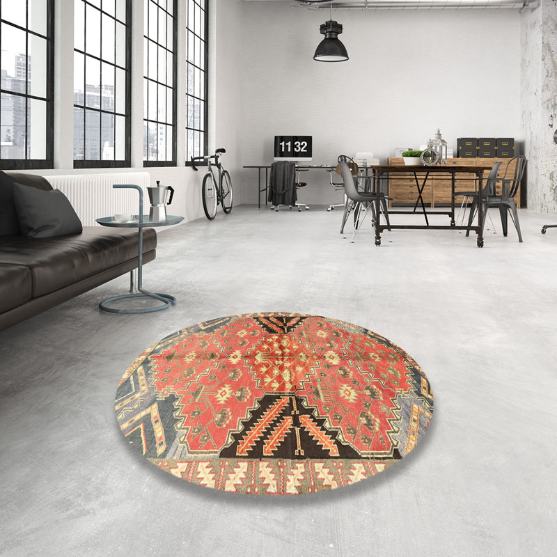 Darabont Oriental Indoor Rug, Round 4'
