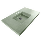 Newterra Concrete Handmade Rectangular Console Bathroom Sink