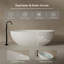 Baignoire de trempage autoportante blanche à surface solide 51 "x 27" avec trop-plein et bonde escamotable MonBlari-124328619-124328621