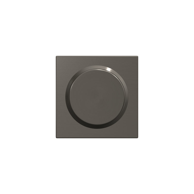 Bowery Double Dummy Knob with Collins Trim, Black