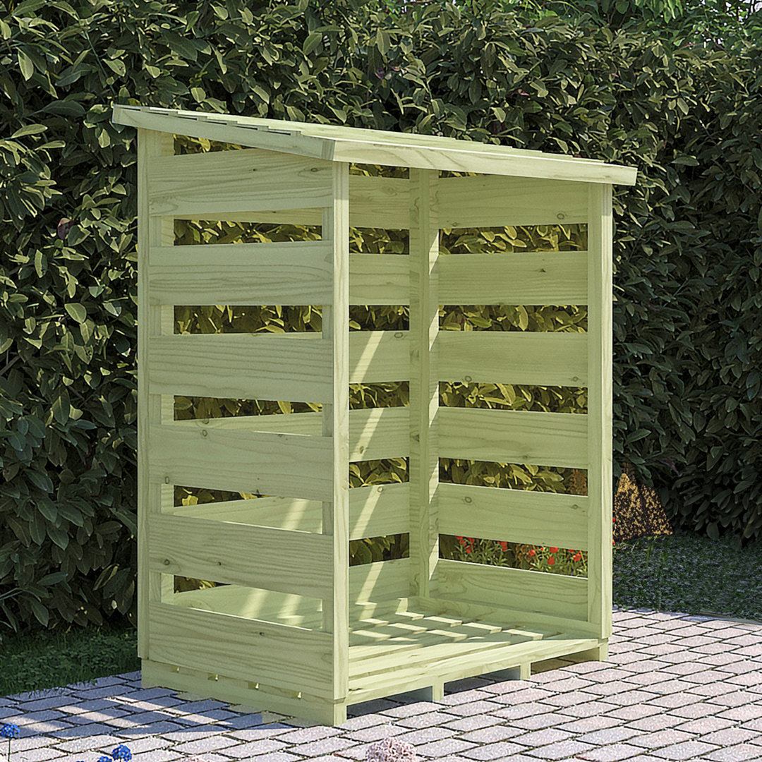 Shire GB 3 x 2ft Pressure Treated Log Store - Pine Wood - Outdoor Garden Storage - Image 6