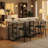 36" Counter Height Dining Table Set for 2 with Upholstered Bar Chairs & Storage Shelves, Space-Saving for Small Space, Apartment, Studio-475418216