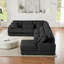 Canapé modulaire surdimensionné de 129 po en forme de U Canapé-lit moderne recouvert de velours côtelé doux avec une chaise longue pour le salon-456515551