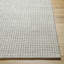 Tapis en laine / polyester tissé à plat à la main à motif de chevrons Auria gris / argent / étain-270368958