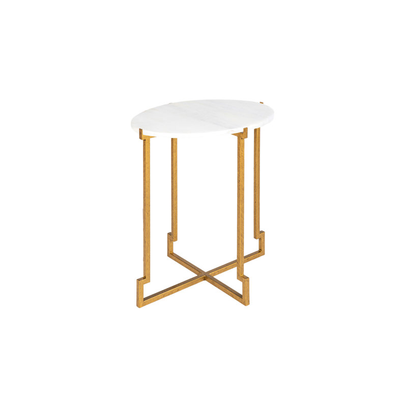 Salonika Cross Legs End Table, Royal Gold