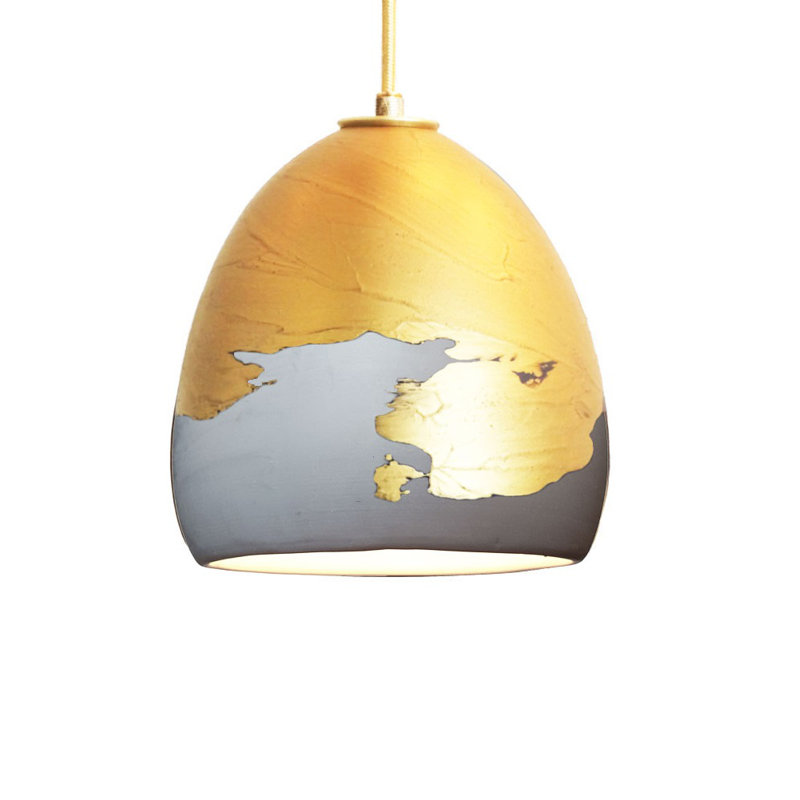 Architect 1 - Light Pendant, Gray & Brass Ombre, LED Bulb Included, UL Listed for Dry Locations