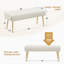 Banc rembourré en velours Chereese-915414881