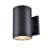 Ebern Designs Cornelius 1 Light Outdoor Wall Sconce in Powder Coated Black with Frosted Glass