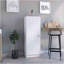 Armoire de cuisine H 47 po, armoire à une porte, quatre tablettes intérieures, blanc