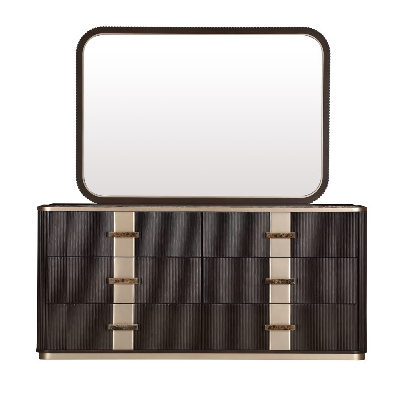 West Kensington Dresser With Mirror, Brown