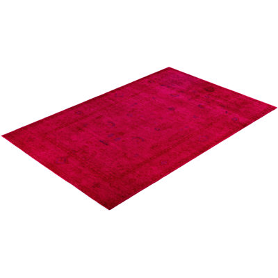 Huckaby One-of-a-Kind 6' 1" X 9' 3" Wool Area Rug Pink
