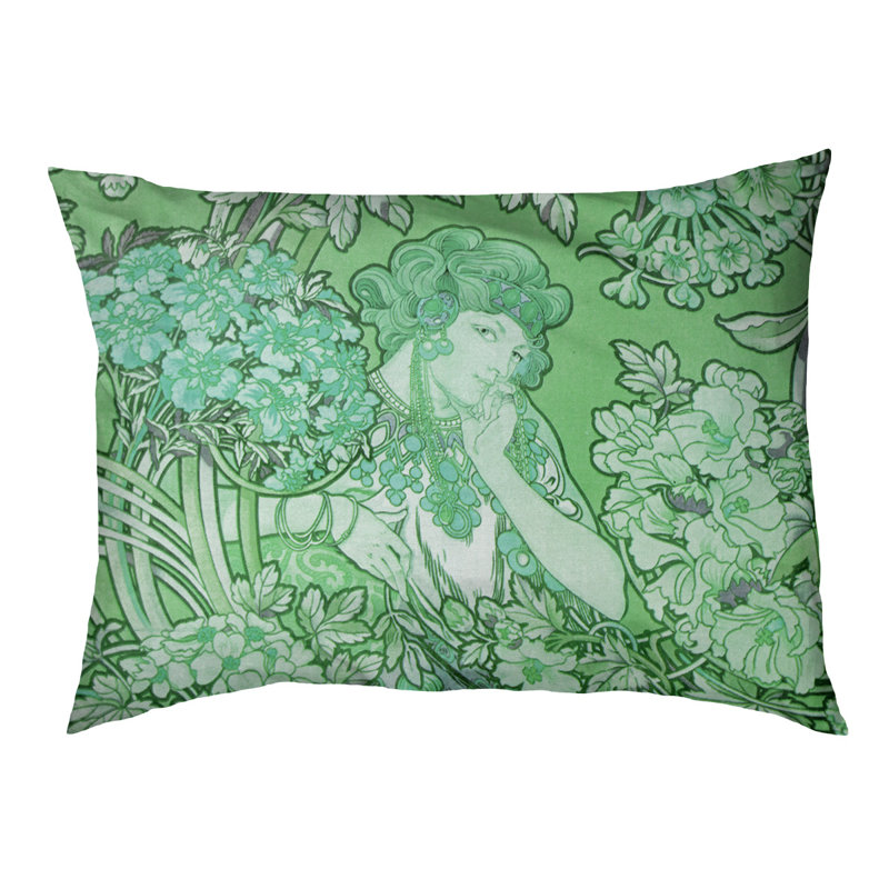 Oreiller de chien déverseurs de fleurs/classique, Grand (l 52 po x P 17 po x H 42 po), Vert