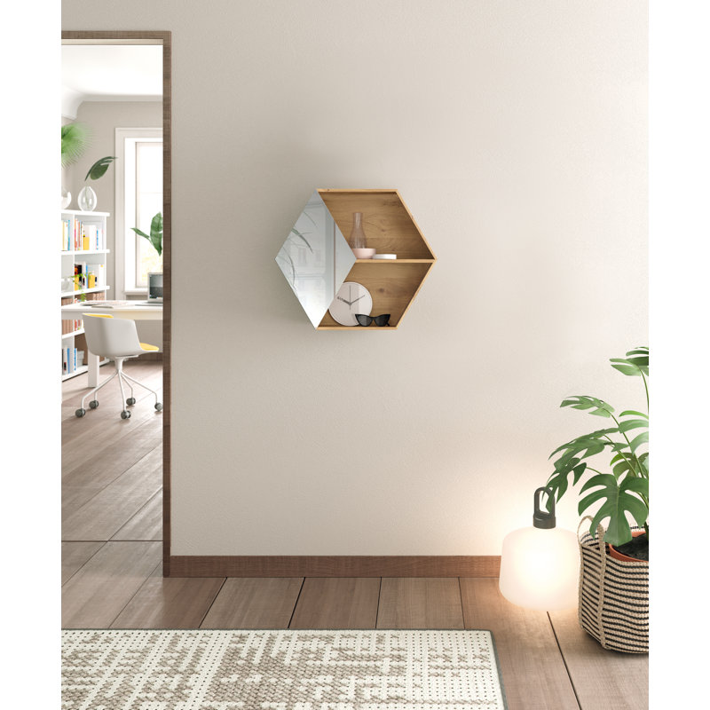 Dao 2 Piece Hexagon Melamine Floating Shelf