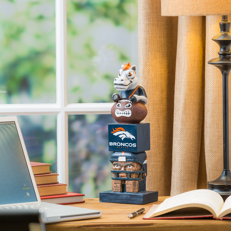 Statue de jardin d'intérieur / extérieur NFL New York Giants, Broncos de Denver, H 12 po x l 4,41 po x P 3,15 po