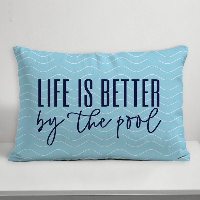 Abstract Outdoor Reversible Throw Pillow