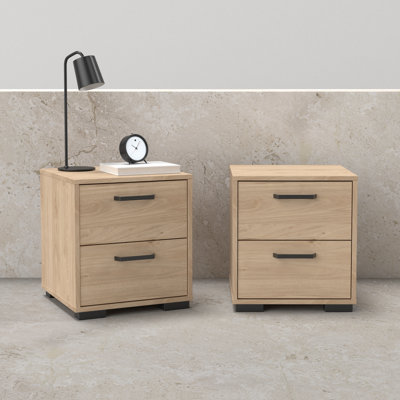 Ensemble de 2 tables de chevet 2 tiroirs Sofia, blanc