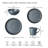 Dark Grey Speckle 12 Pc Set