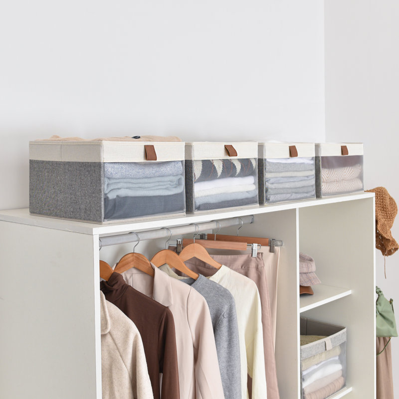 Bacs de rangement pliables en tissu, 20 pintes