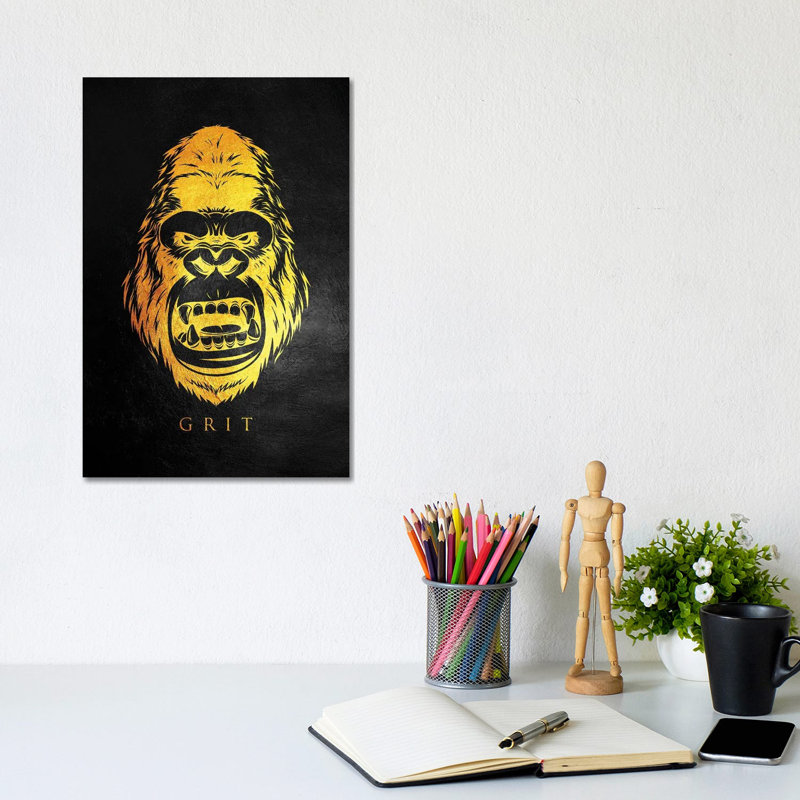 Gorilla Grit by Adrian Baldovino - Wrapped Canvas Print, 30.48cm H x 20.32cm W x 1.905cm D