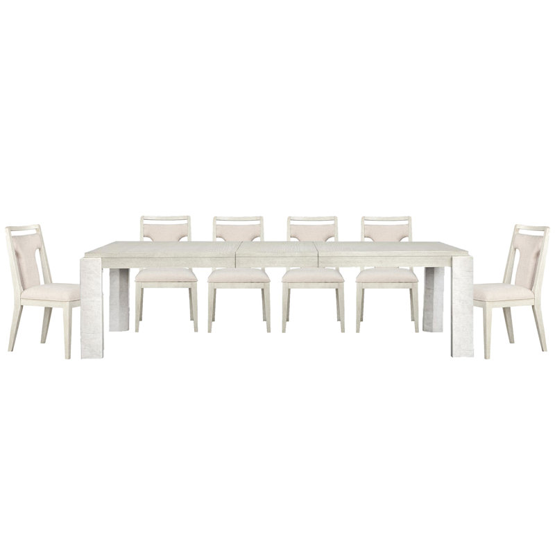 Table de salle à manger extensible Rigsby, 7 pièces: table, 6 chaises
