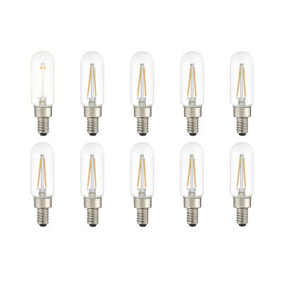 Mclellan 25 Watt Equivalent T8 LED Dimmable Light Bulb Soft White (3000K) E12/Candelebra Base