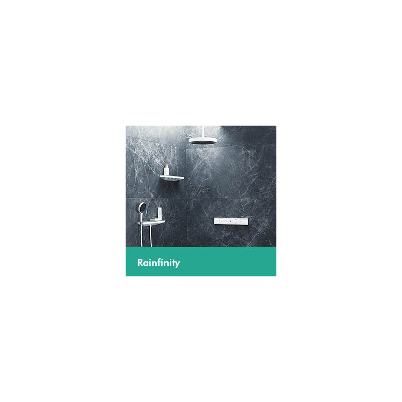 Hansgrohe Rainfinity Shower Head 250 1-Jet, 2.5 GPM, Matte Black